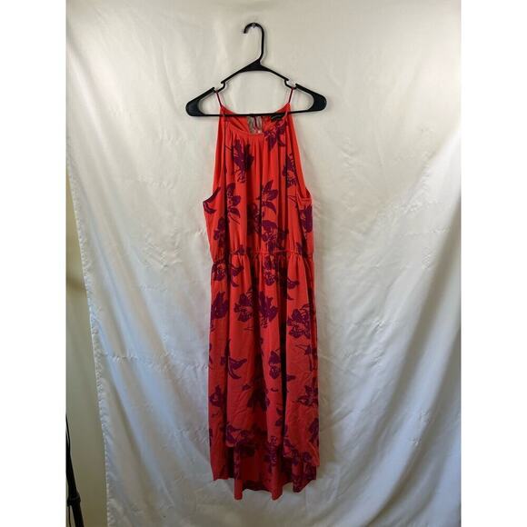 Banana Republic Coral High Low Halter Top Dress w/pockets Size 14 - Picture 2 of 4